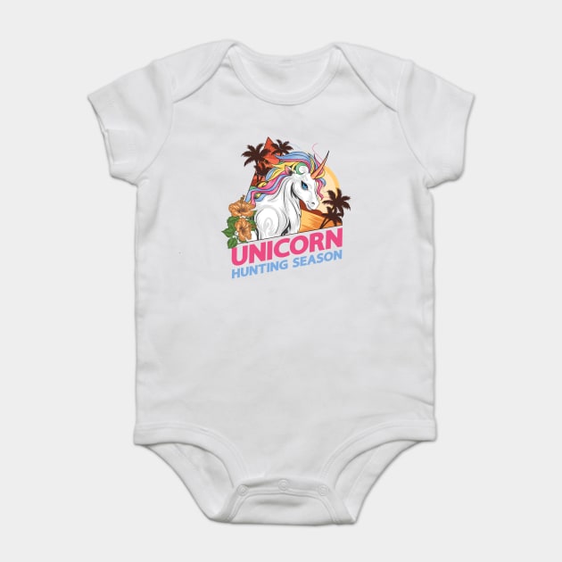 Unicorn Hunting Season Baby Bodysuit by Cosmo Gazoo